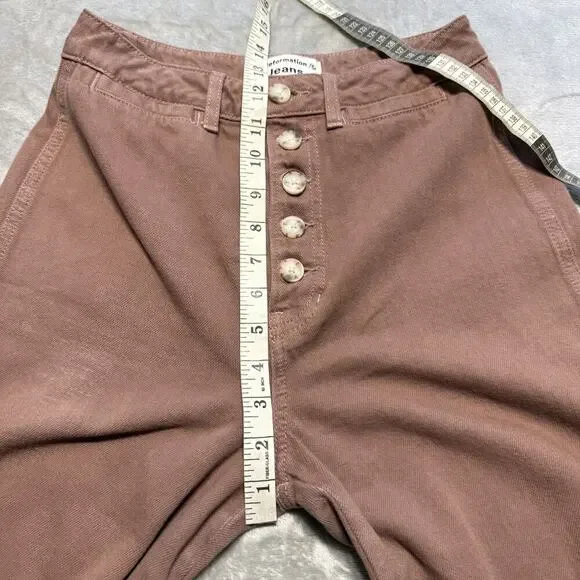 Reformation Jeans Womens 26 Lexi High Rise Wide Leg Button Fly Casual Chic - Picture 9 of 16